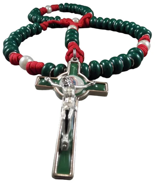 LARGE STRONG CORD ROSARY WITH GUADALUPE SANCTUS THEME