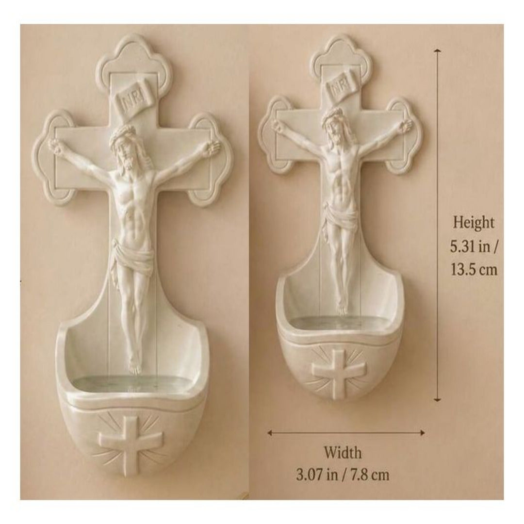 HOLY WATER FONT CRUCIFIX