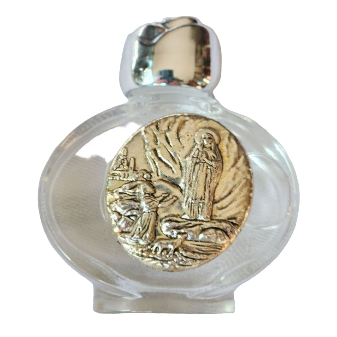 OUR LADY OF LOURDES WATER IN GLASS BOTTLE