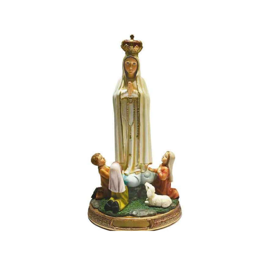 OUR LADY OF FATIMA WITH CHILDREN STATUE (12CM)