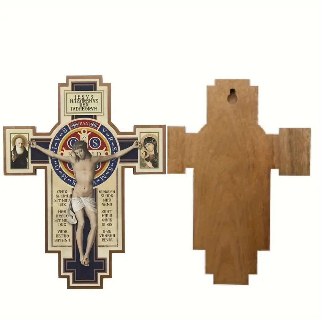 ST BENEDICT CRUCIFIX IN WOOD