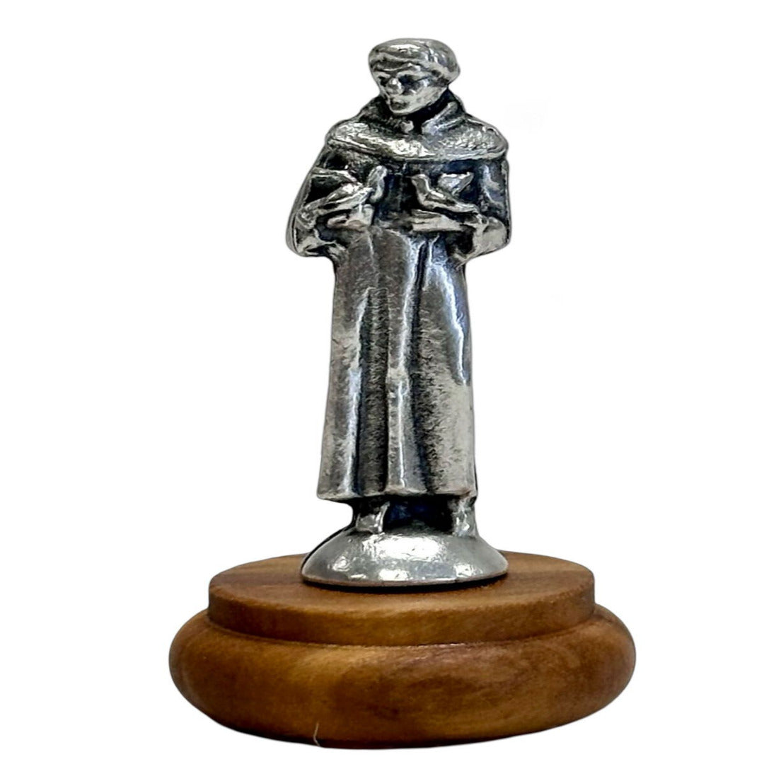 ST FRANCIS MINI STATUE ON WOOD BASE