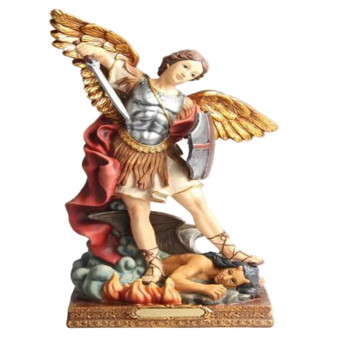ST MICHAEL THE ARCHANGEL STATUE IN RESIN