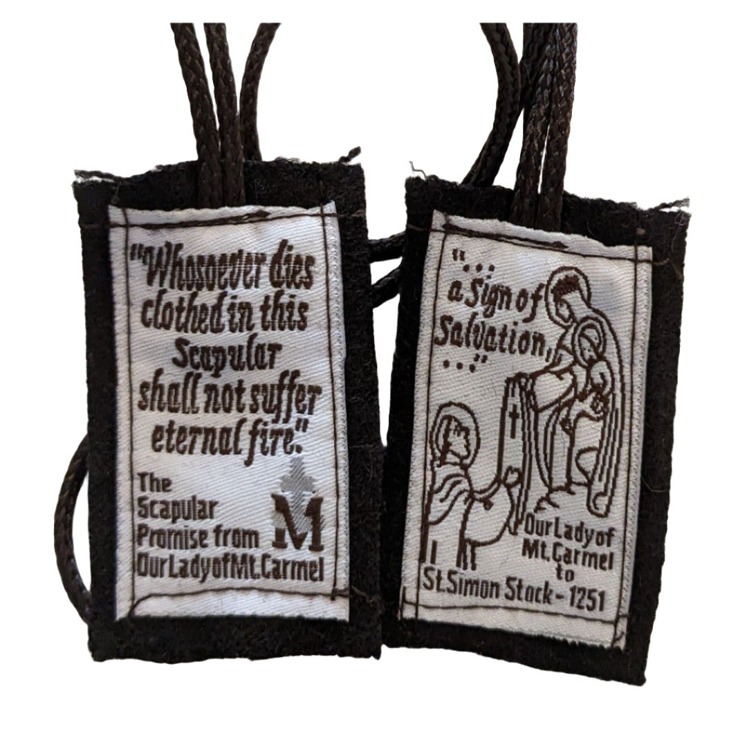 BROWN SCAPULAR (BROWN CORD)