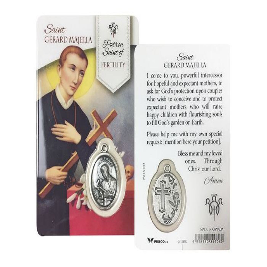 LAMINATED CARD & MEDAL – ST GERARD