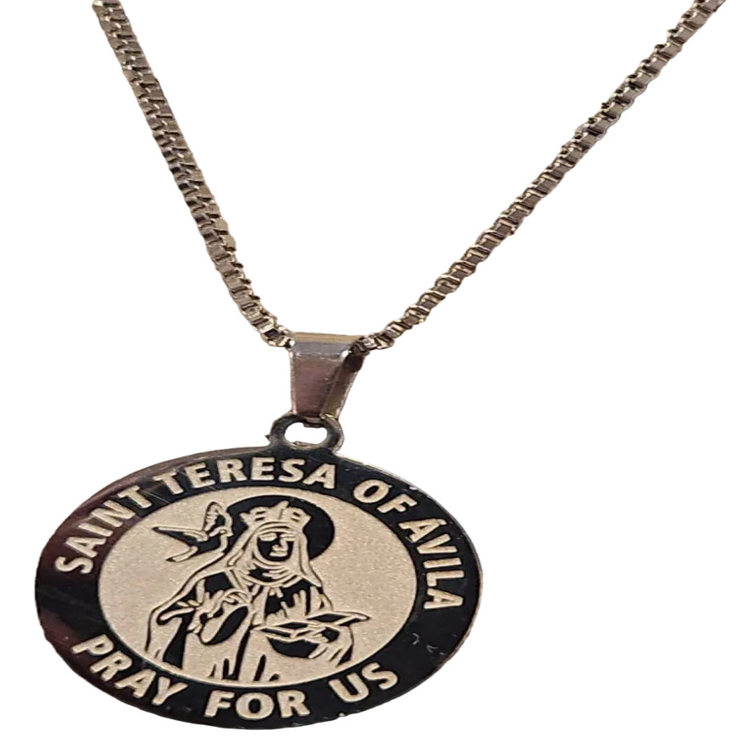 SAINT TERESA OF AVILA MEDAL NECKLACE