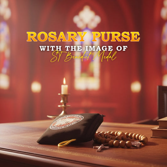 ST BENEDICT ROSARY PURSE