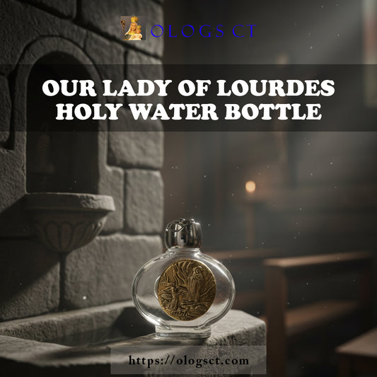 OUR LADY OF LOURDES WATER IN GLASS BOTTLE