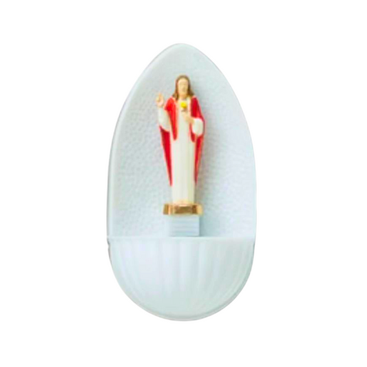SACRED HEART HOLY WATER FONT PLASTIC