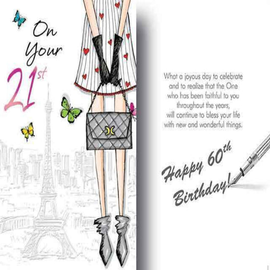 BIRTHDAY CARD -60TH BIRTHDAY FEMALE