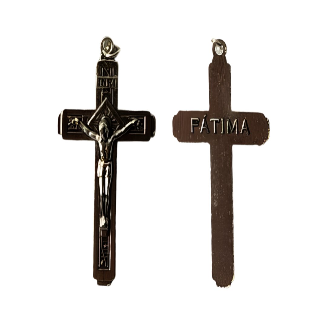 FATIMA CRUCIFIX SILVER METAL Large