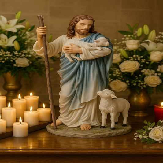 GOOD SHEPHERD STATUE 29CM