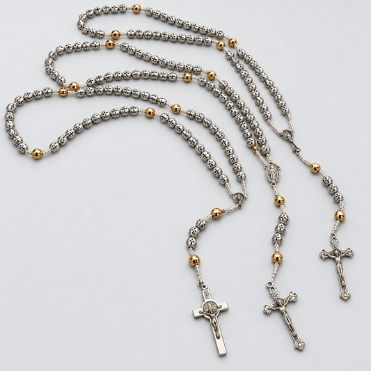 HANDCRAFTED WHITE MEDIUM CORD ROSARY