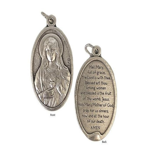 IMMACULATE HEART OF MARY WITH HAIL MARY RELIGIOUS MEDAL