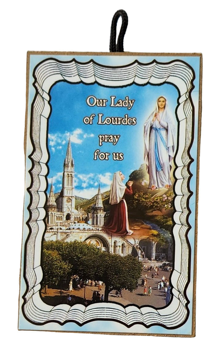 OUR LADY OF LOURDES PLAQUE