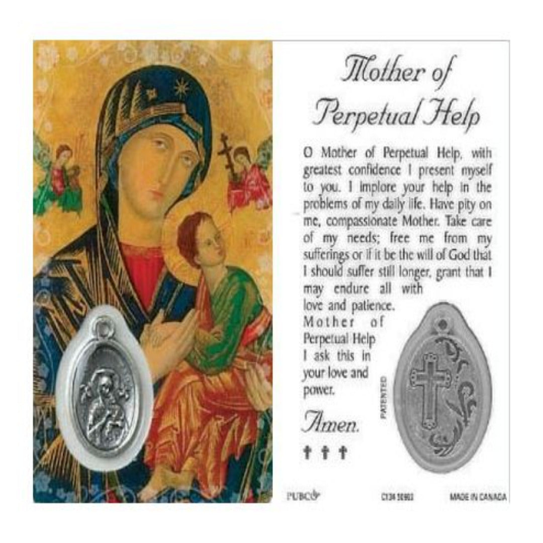 LAMINATED CARD & MEDAL – OUR LADY OF PERPETUAL SUCCOUR
