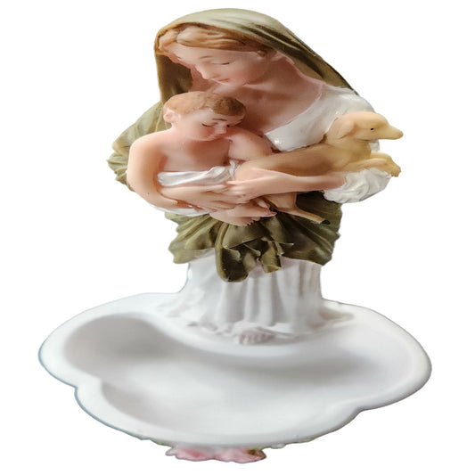 OUR LADY WITH BABY JESUS HOLY WATER FONT