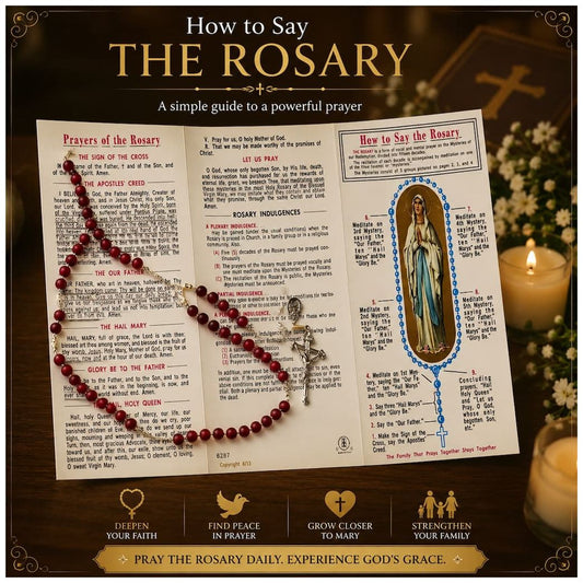 PRAYER CARD - HOW TO SAY THE ROSARY