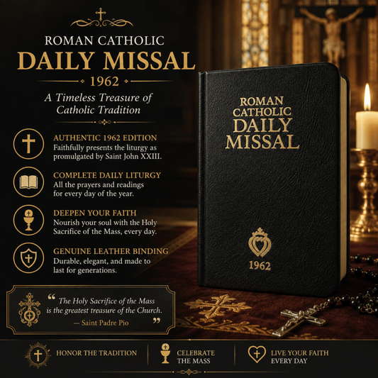 ROMAN CATHOLIC DAILY MISSAL 1962 IN GENUINE LEATHER