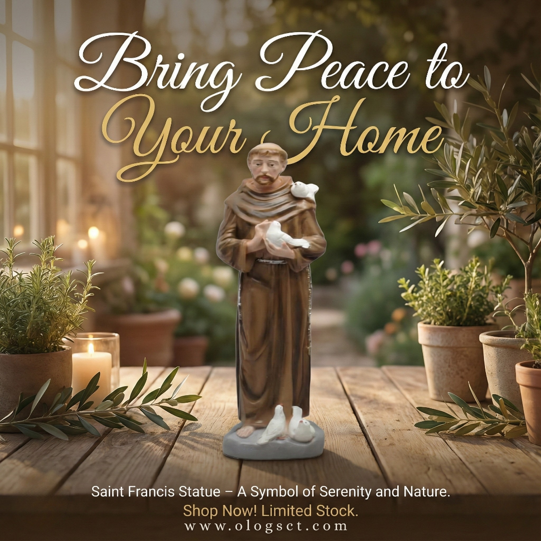 ST. FRANCIS OF ASSISI STATUE 30CM