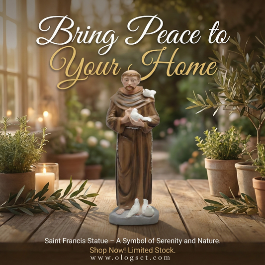 ST. FRANCIS OF ASSISI STATUE 30CM