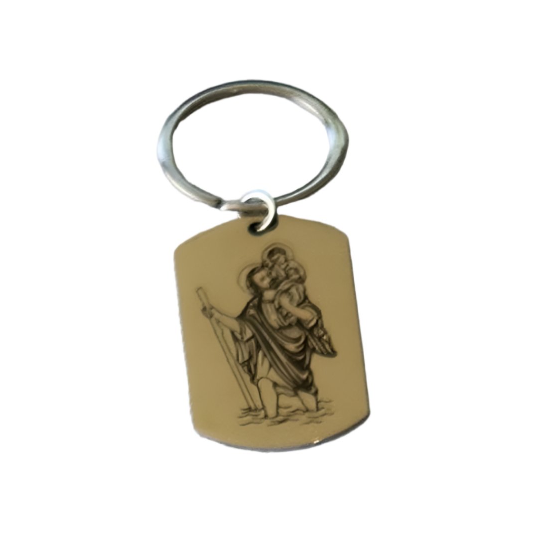 ST CHRISTOPHER KEY RING