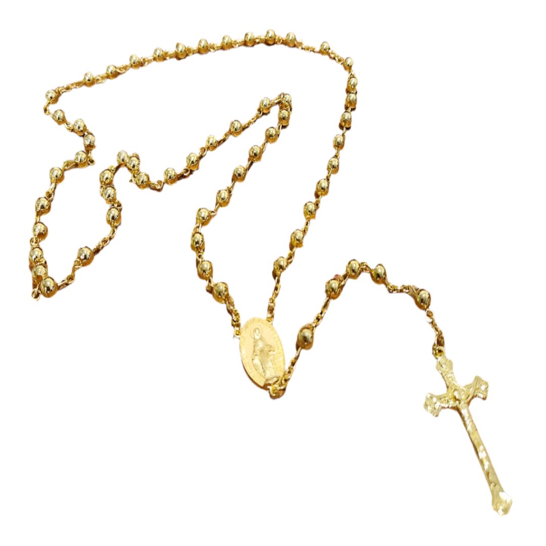 GOLD METAL BEADS ROSARY