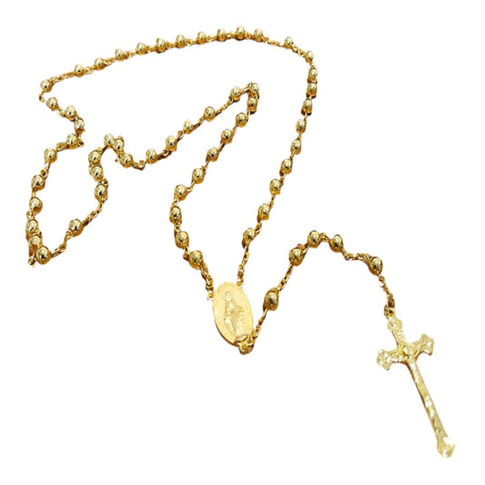 GOLD METAL BEADS ROSARY