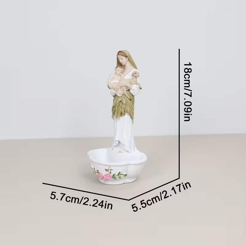 OUR LADY WITH BABY JESUS HOLY WATER FONT