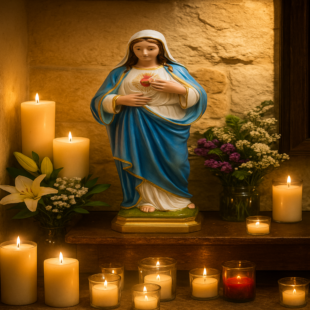 IMMACULATE HEART OF MARY STATUE 30CM