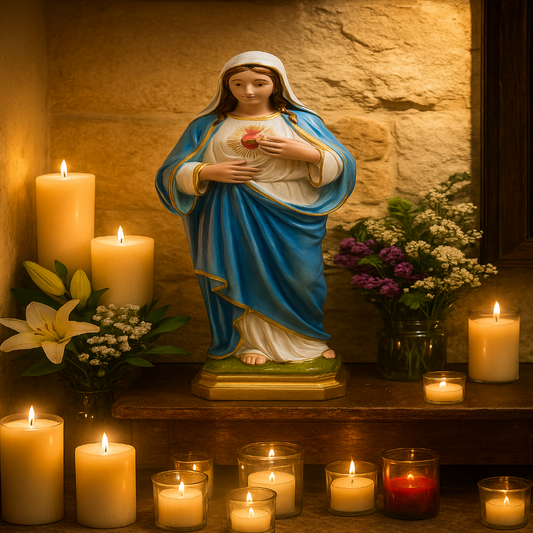 IMMACULATE HEART OF MARY STATUE 30CM