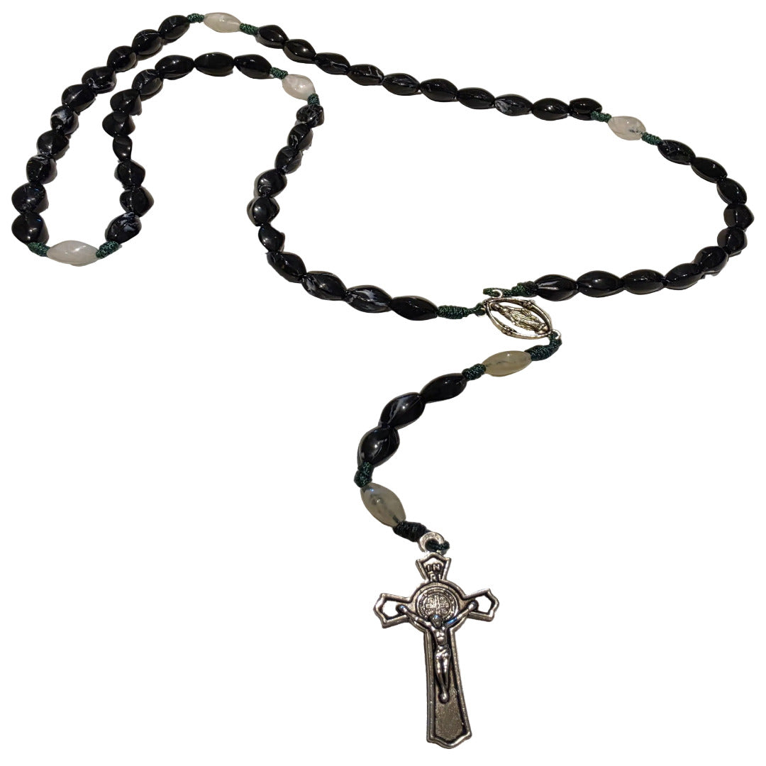 HANDCRAFTED LONG CORD ROSARY BLACK