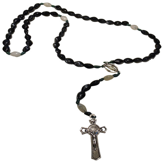 HANDCRAFTED LONG CORD ROSARY BLACK