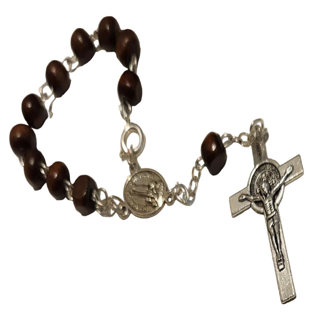 BRACELET ROSARY IN WOOD BEADS