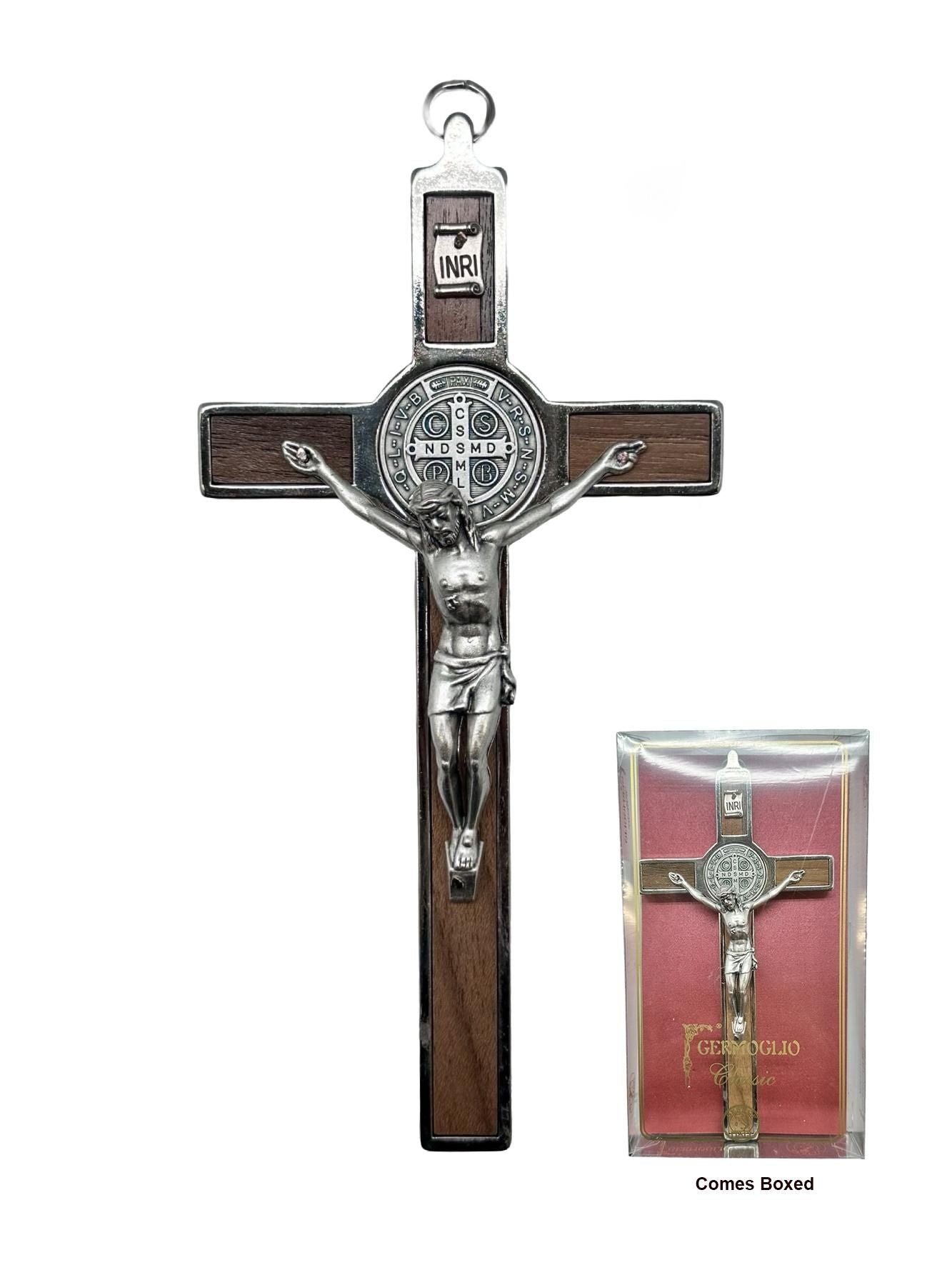ST BENEDICT WOOD / METAL CRUCIFIX