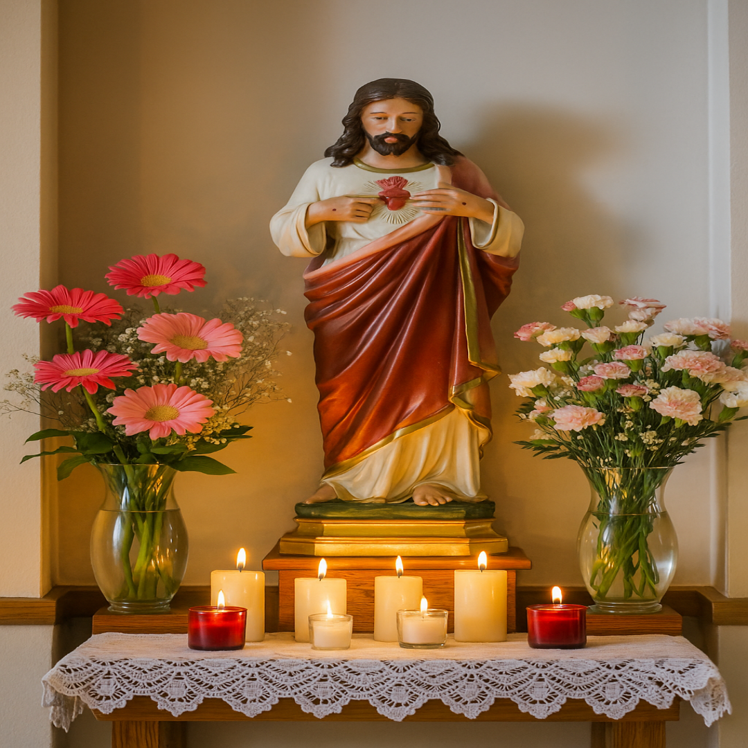 SACRED HEART OF JESUS STATUE 30CM