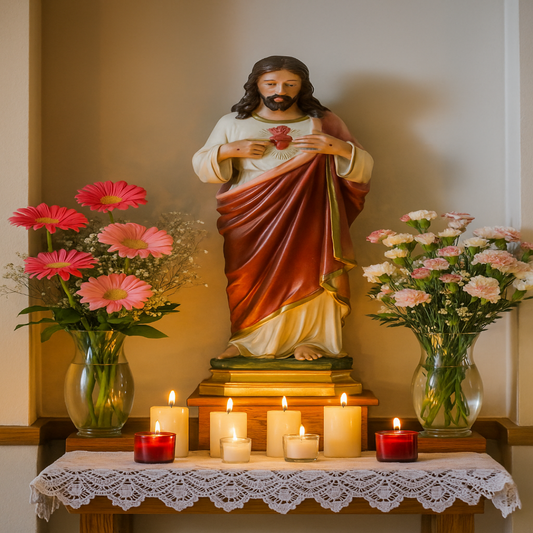 SACRED HEART OF JESUS STATUE 30CM