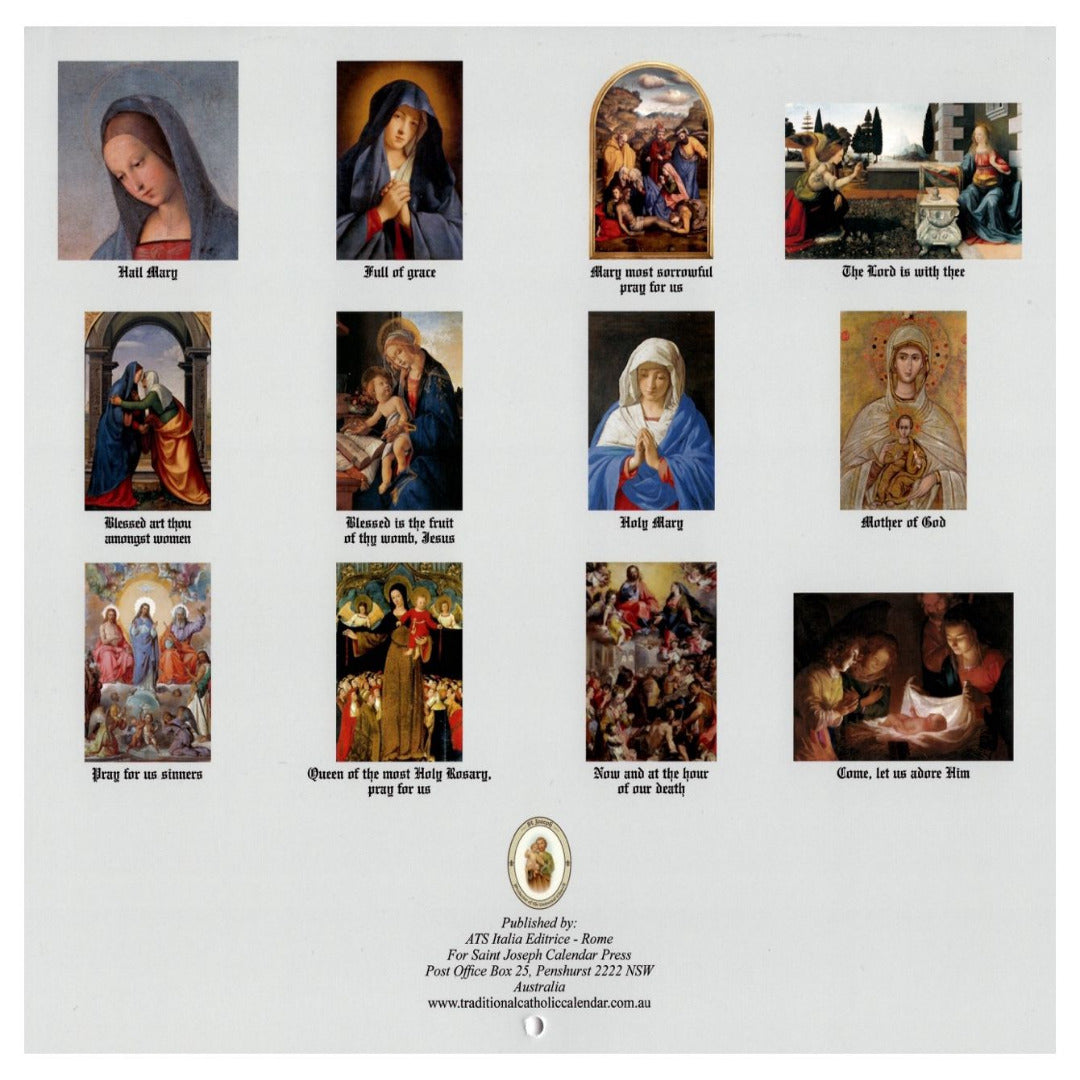 SAINT JOSEPH CATHOLIC CALENDAR 2027