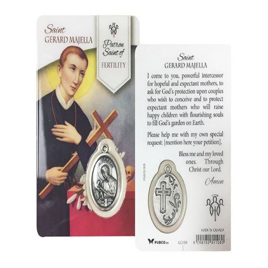 LAMINATED CARD & MEDAL – ST GERARD